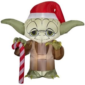 New Star Wars Yoda 5' ft Tall x 5' ft Christmas Inflatable Wide Gemmy Yard Decor